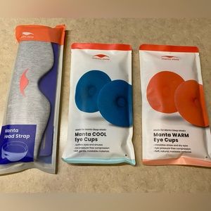 New in Package Manta sleep mask and eye cups